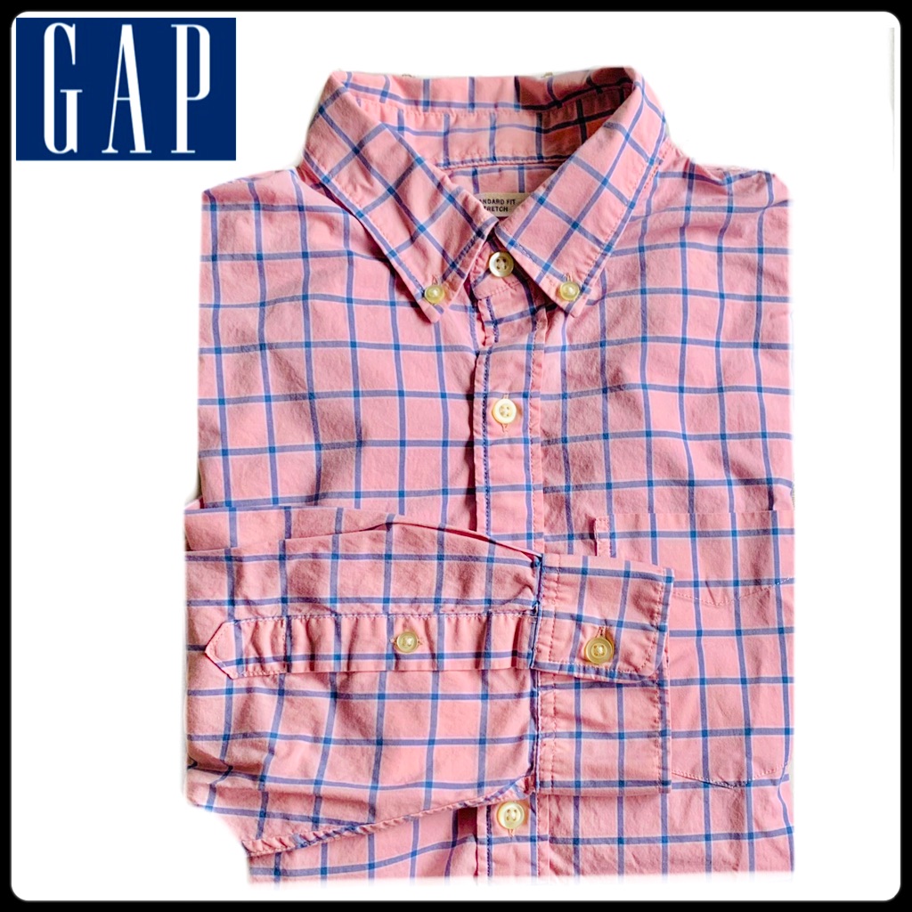 Gap Pink Checked Button-Down